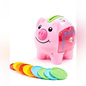 Fisher Price Baby Toddler Laugh/Learn Smart Stages Piggy Bank w/Songs & Phrases